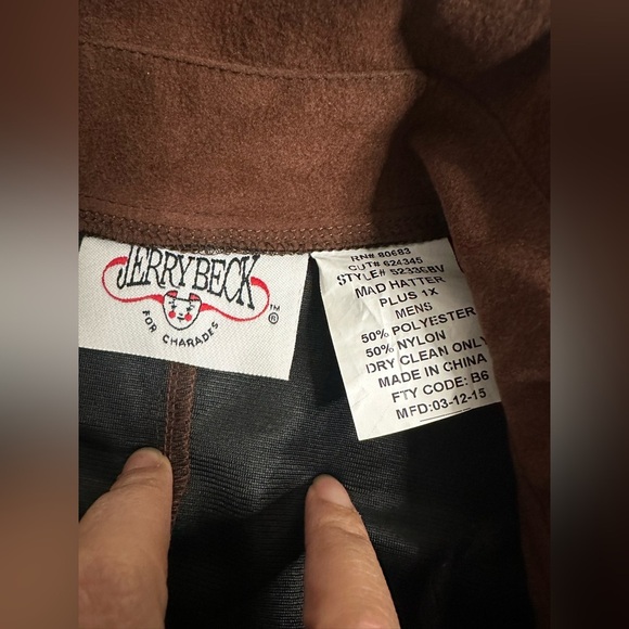 Jerry Beck Mad hatter costume Coat with Multicolor Accents size 1X - Picture 5 of 7